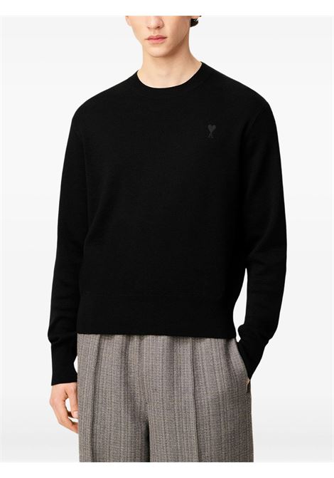 adc sweater man black AMI PARIS | HKS826.0010180